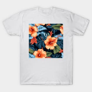 Hibiscus Flowers Pattern 1 T-Shirt